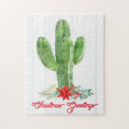 Quebra-cabeça Feriado de Natal Rustic Desert Cactus