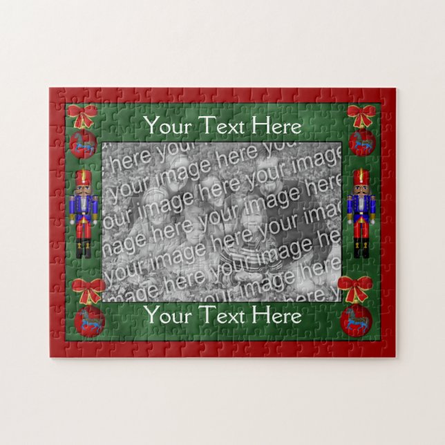 Quebra-cabeça Feriado dos ornamento dos Nutcrackers sua foto (Horizontal)