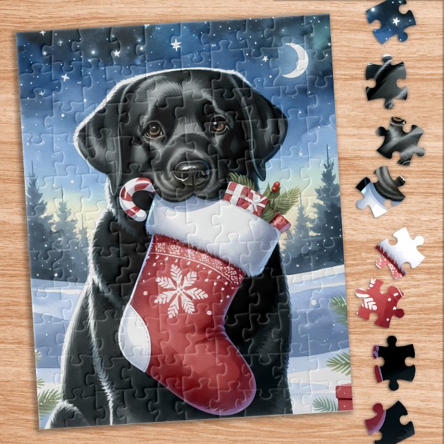 Quebra-cabeça Feriado Labrador Retriever Cão de Natal Festivo (Criador carregado)