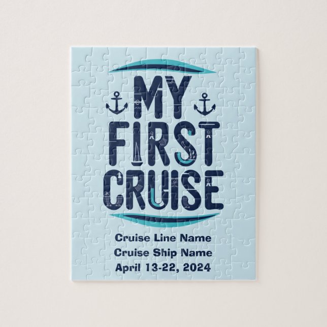 Quebra-cabeça Férias de cruzeiro Meu Primeiro Cruzeiro Personali (Vertical)