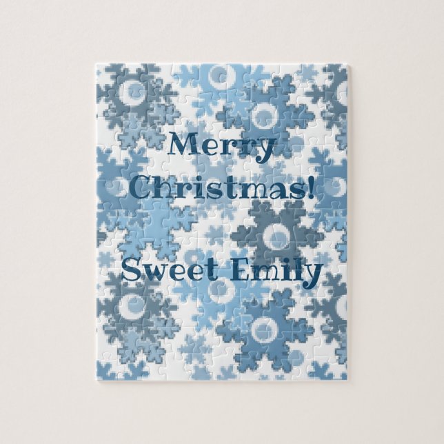 Quebra-cabeça Férias de neve festivas de inverno brilhantes (Vertical)