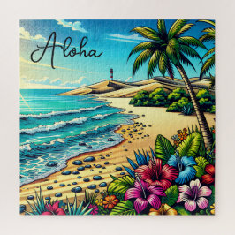 Quebra-cabeça Férias do Oceano Tropical Aloha