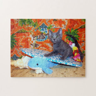 Quebra-cabeça Férias havaianas de Catiana - Surfer - Cat Quebra