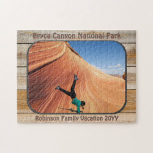 Quebra-cabeça Férias Personalizadas da Família de Fotos Rustic N