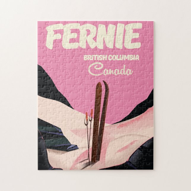Quebra-cabeça Fernie British Columbia Ski poster (Vertical)