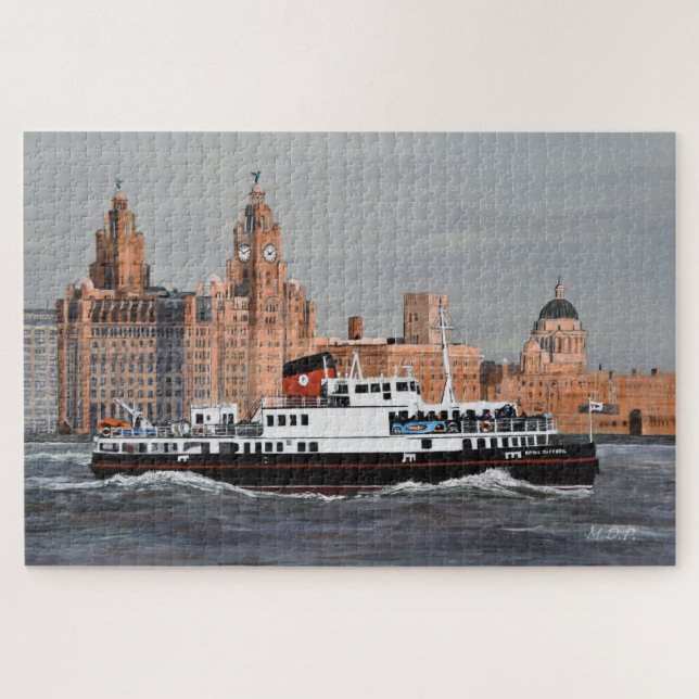 Quebra-cabeça Ferry, cruze a Mersey. (Horizontal)