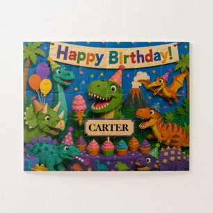 Quebra-cabeça Festa de Aniversário de Dinossauro