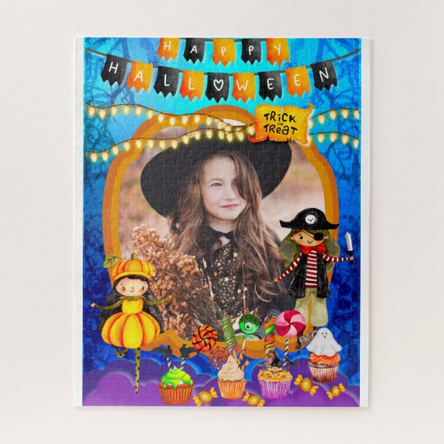 Quebra-cabeça Festa de celebração de Halloween feliz para crianç (Vertical)