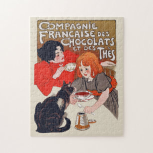 Quebra-cabeça Festa de Chocolate Francês Arte Inlen