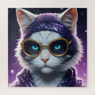 Quebra-cabeça Festa de feliz ano novo - Gato em Disguise