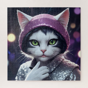 Quebra-cabeça Festa de feliz ano novo - Gato em Disguise