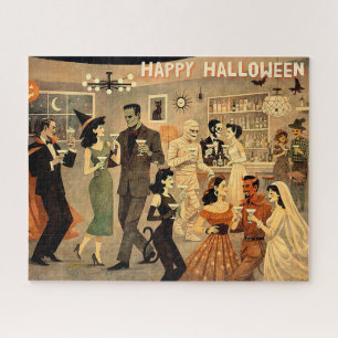 Quebra-cabeça Festa de Martini de Halloween dos Anos 40 no Estil