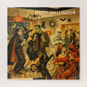 Quebra-cabeça Festa de Martini de Halloween dos Anos 50 no Estil