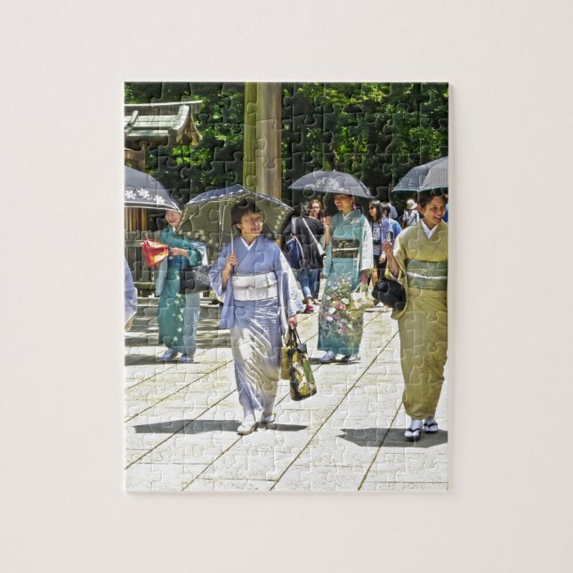 Quebra-cabeça Festival do Santuário Japonês (Vertical)