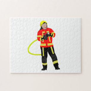 Quebra-cabeça Feuerwehrmann em Einsatzkleidung