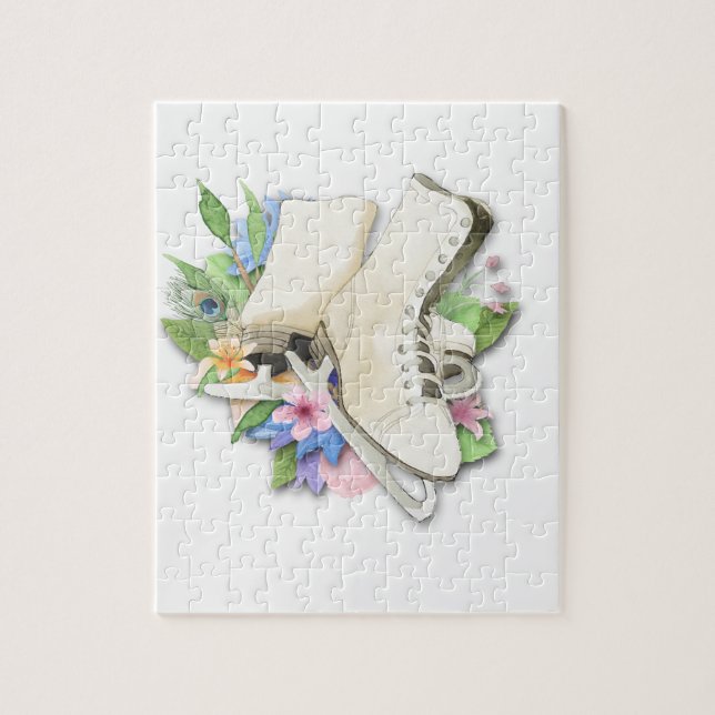 Quebra-cabeça Figura Giftware da aguarela do costume dos skates (Vertical)