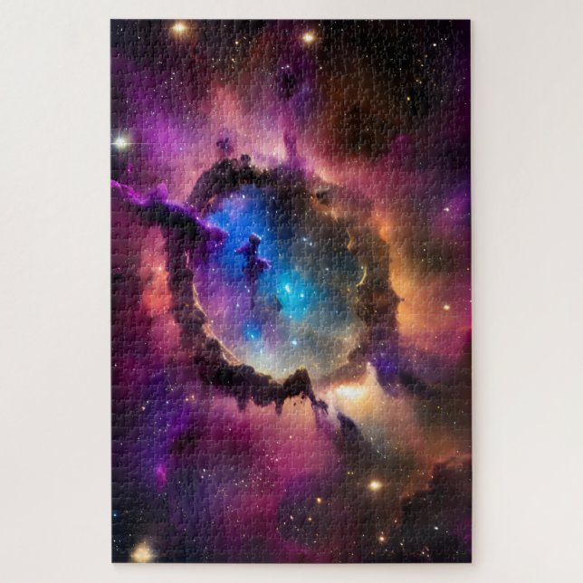 Quebra-cabeça Figura misteriosa nas nuvens do universo espacial (Vertical)