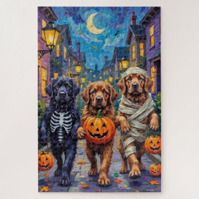 Quebra-cabeça Figurinos de Dia das Bruxas em Carrapatos ou Trata (Vertical)