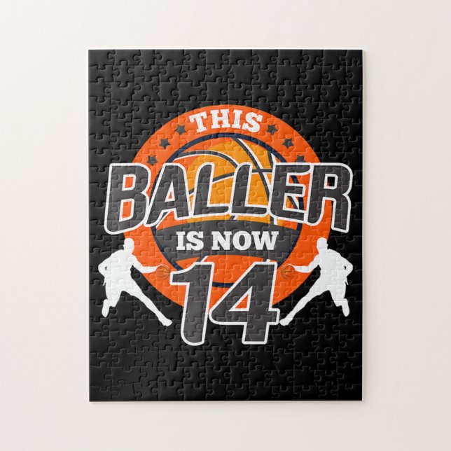 Quebra-cabeça Filho Presente De Criança De Basquete De 14 Anos (Vertical)