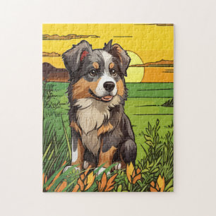 Quebra-cabeça Filhote de Australian Shepherd