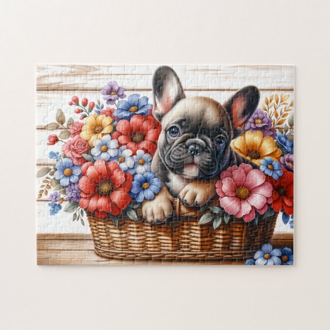 Quebra-cabeça Filhote de Bulldog Francês (Horizontal)