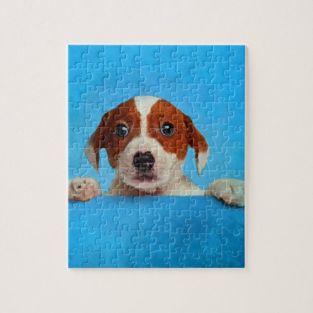 Quebra-cabeça Filhote de cachorro bonito de Jack Russell Terrier (Vertical)