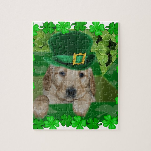 QUEBRA-CABEÇA FILHOTE DE CACHORRO IRLANDÊS! RETRIEVER ST PATRICK (Vertical)