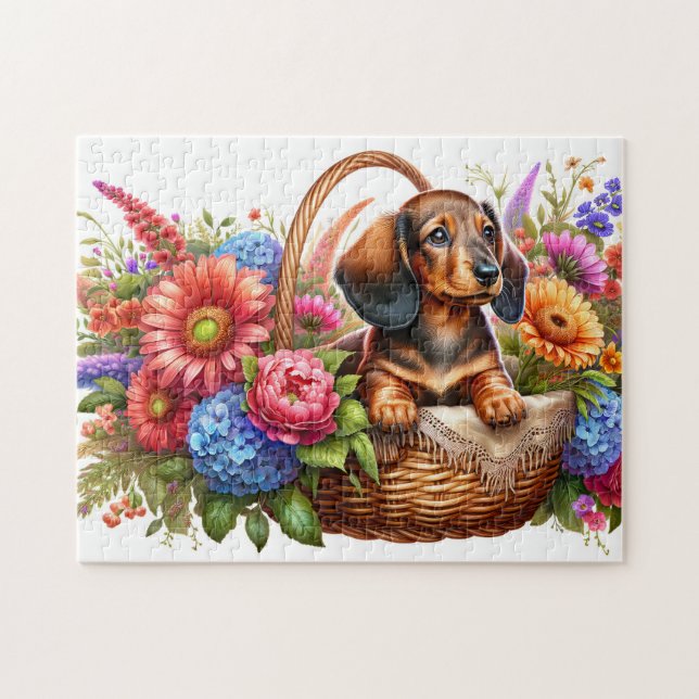 Quebra-cabeça Filhote de Dachshund (Horizontal)