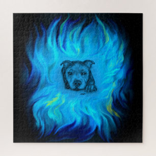 Quebra-cabeça Filhote Staffy Azul