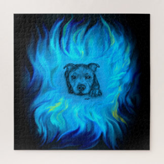 Quebra-cabeça Filhote Staffy Azul