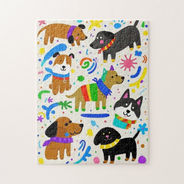 Quebra-cabeça Filhotes de animação (Vertical)