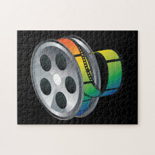 Quebra-cabeça Film reel with colorful tape