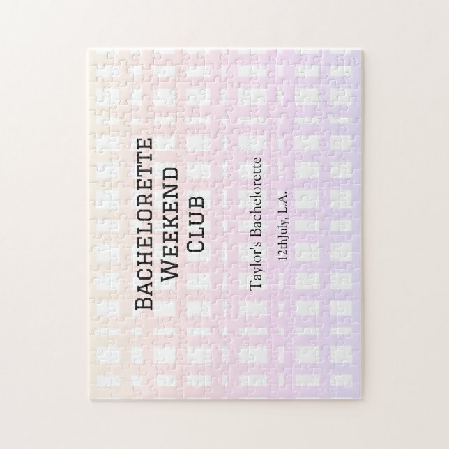 QUEBRA-CABEÇA FIM DE SEMANA RETRÔ DE DESPEDIDA DE SOLTEIRA PINK  (Vertical)