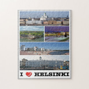Quebra-cabeça Finlândia - Helsínquia - Helsingfors - I Love -