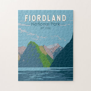 Quebra-cabeça Fiordland National Park Nova Zelândia Viagem Art
