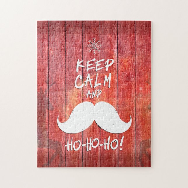 Quebra-cabeça Fique calmo e Ho-Ho-ho (Vertical)