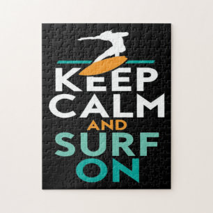 Quebra-cabeça Fique Calmo E Surf No Surfista Amor Surfar