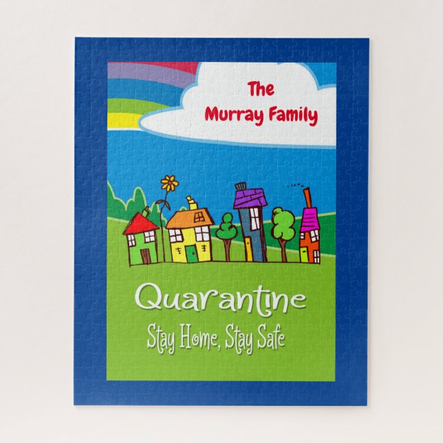 Quebra-cabeça Fique em casa Personalizado Fique em casa (Vertical)