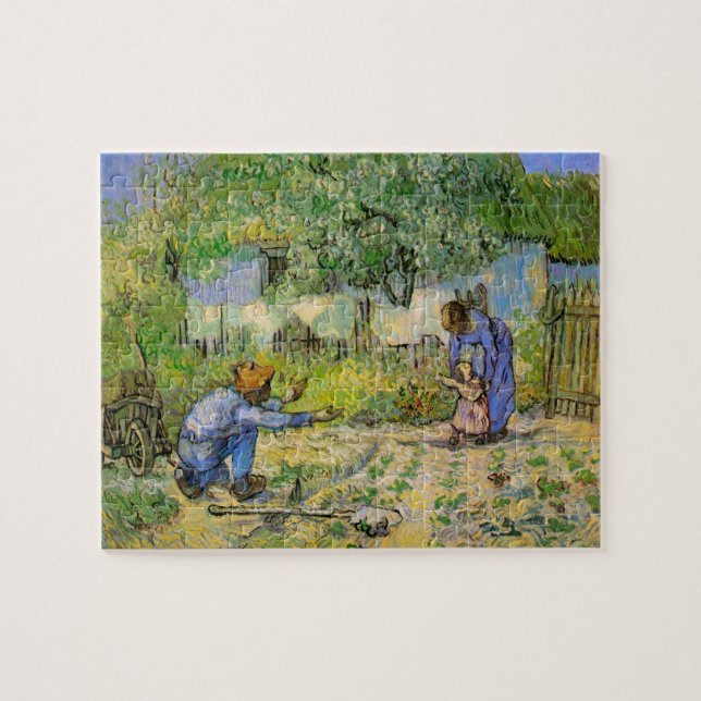 Quebra-cabeça First Steps (after Millet) by Vincent van Gogh (Horizontal)