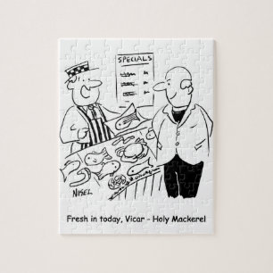 Quebra-cabeça Fishmonger Oferece Cartoon Vicar Santo Cavalo