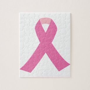 Quebra-cabeça Fita cor-de-rosa da consciência do cancro da mama