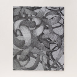 Quebra-cabeça Fitas Brancas Monocromáticas abstrato Geométricas