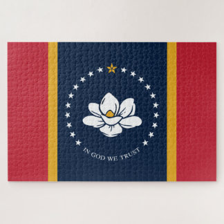 Quebra-cabeça Flag do Mississippi - New Magnolia Flag