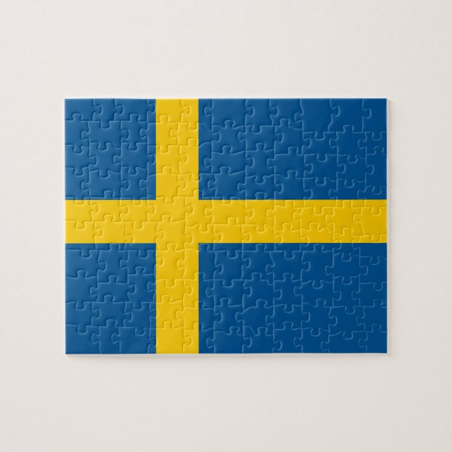 Quebra-cabeça Flag of Sweden Puzzle (Horizontal)