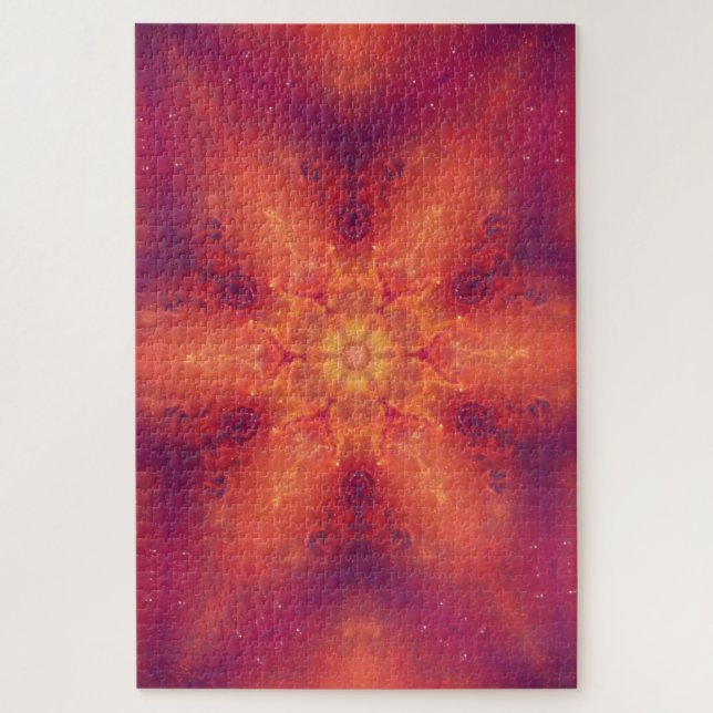 Quebra-cabeça Flaming Fiery Phoenix Burning Snowflake (Vertical)