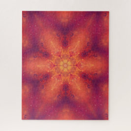 Quebra-cabeça Flaming Fiery Phoenix Burning Snowflake