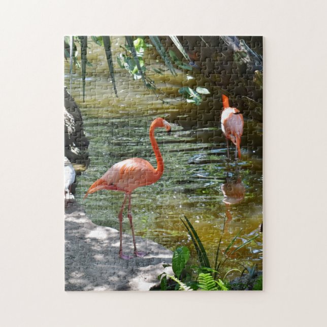 Quebra-cabeça Flamingo cor-de-rosa (Vertical)