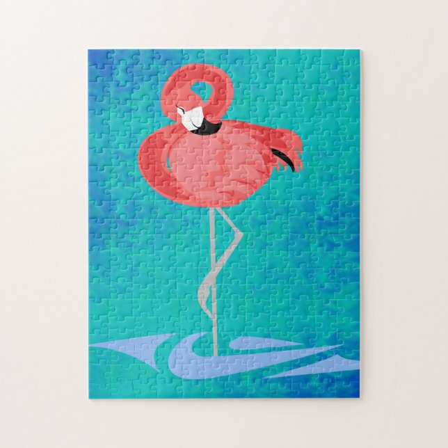 Quebra-cabeça Flamingo cor-de-rosa (Vertical)