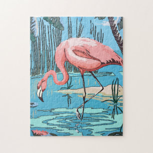 Quebra-cabeça Flamingo da arte de Nova Orleães