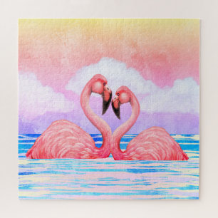 Quebra-cabeça Flamingo Lovers